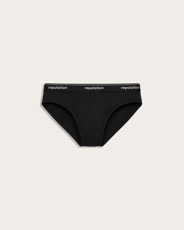 Reputation Signature Brief 01 in black, flat lay