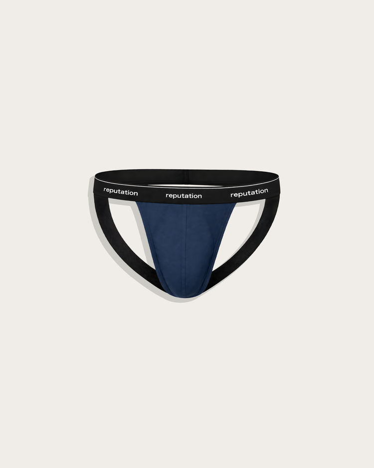 Reputation Signature Jock 01 in midnight blue, flat lay